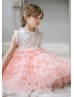 Soft Pink Tulle Ruffle Flower Girl Dress Soft Pink Tulle Ruffle Flower Girl Dress
